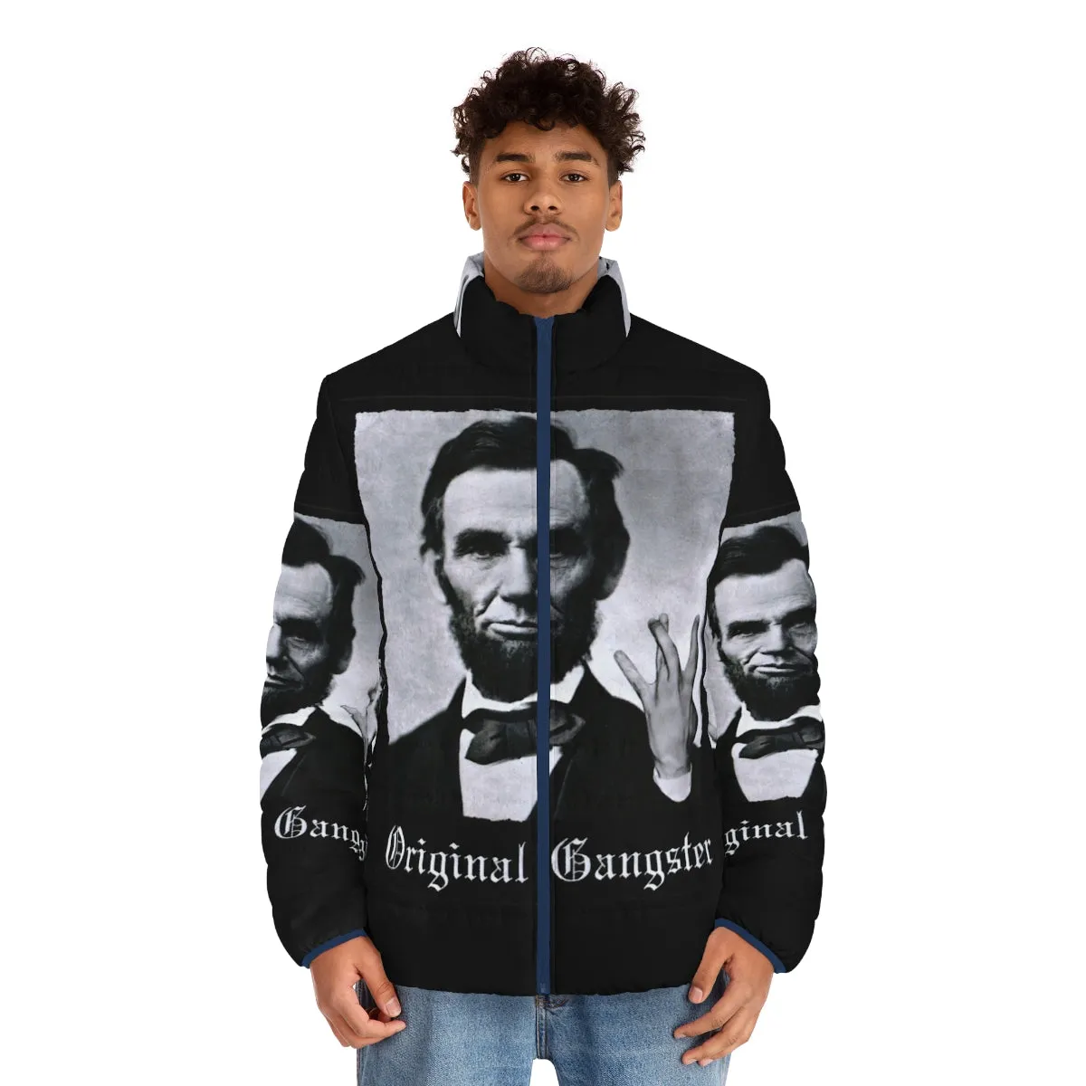 Abraham Lincoln Inspired Original Gangster Puffer Jacket
