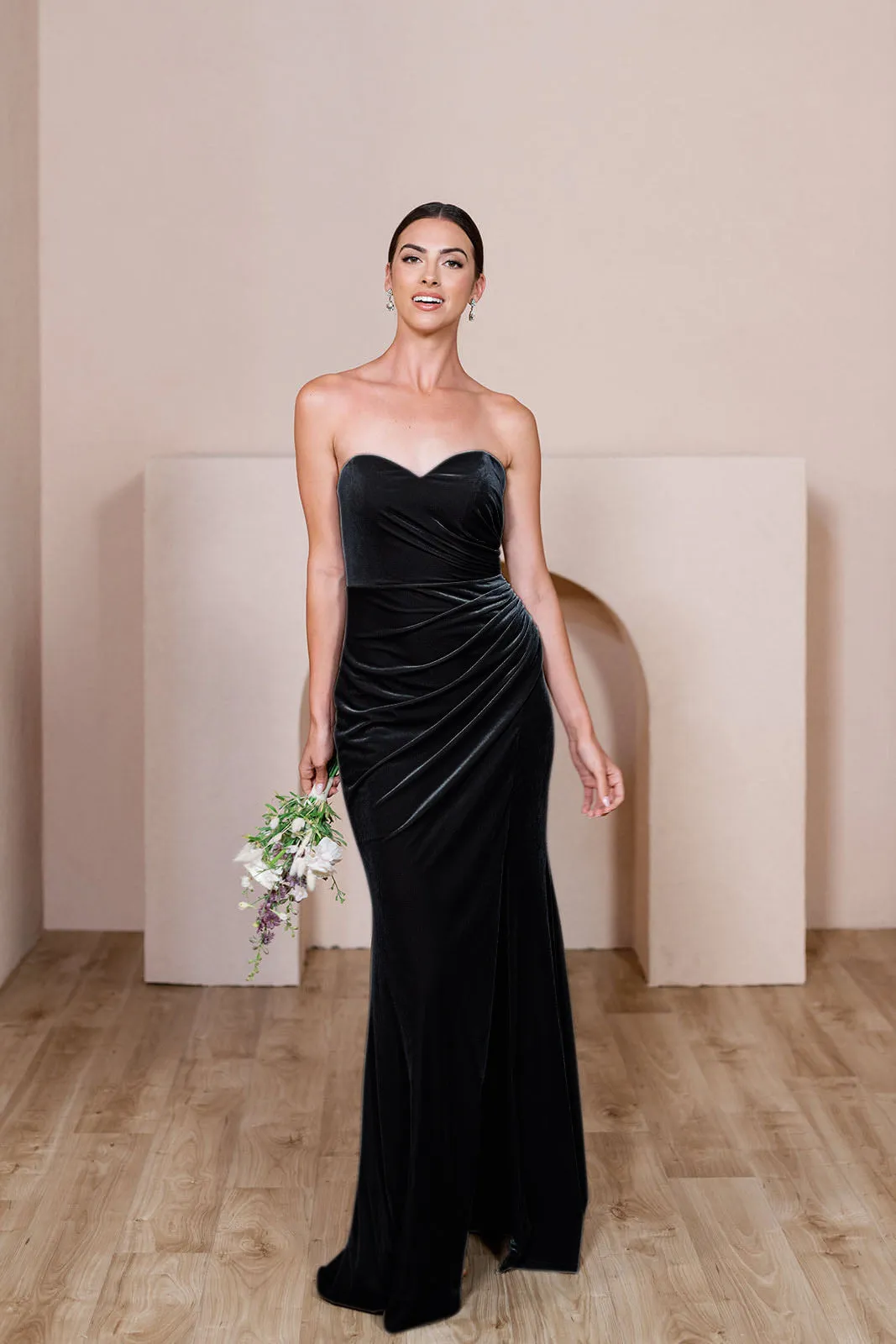 Ariel Convertible Velvet Dress | Made To Order