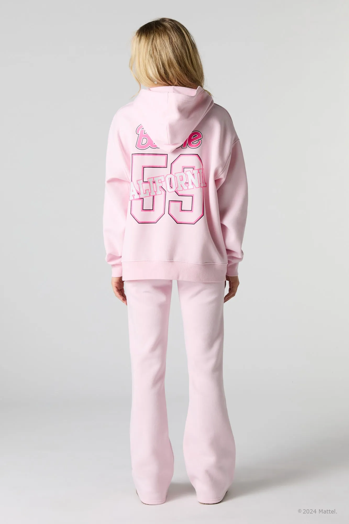 Barbie™ Chenille Embroidered Fleece Flare Sweatpant