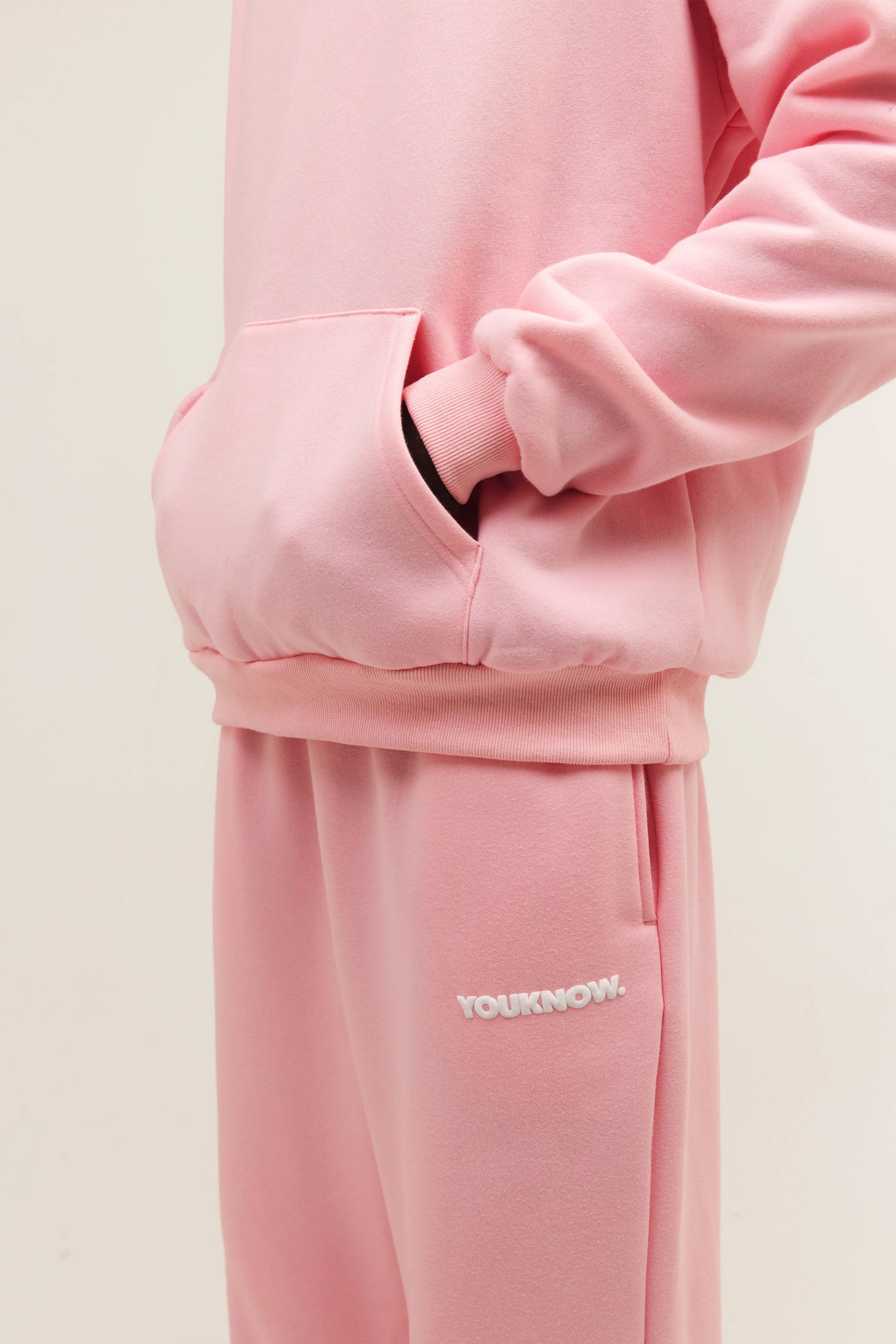 BLOCK WIDE-LEG SWEATPANTS | PINK