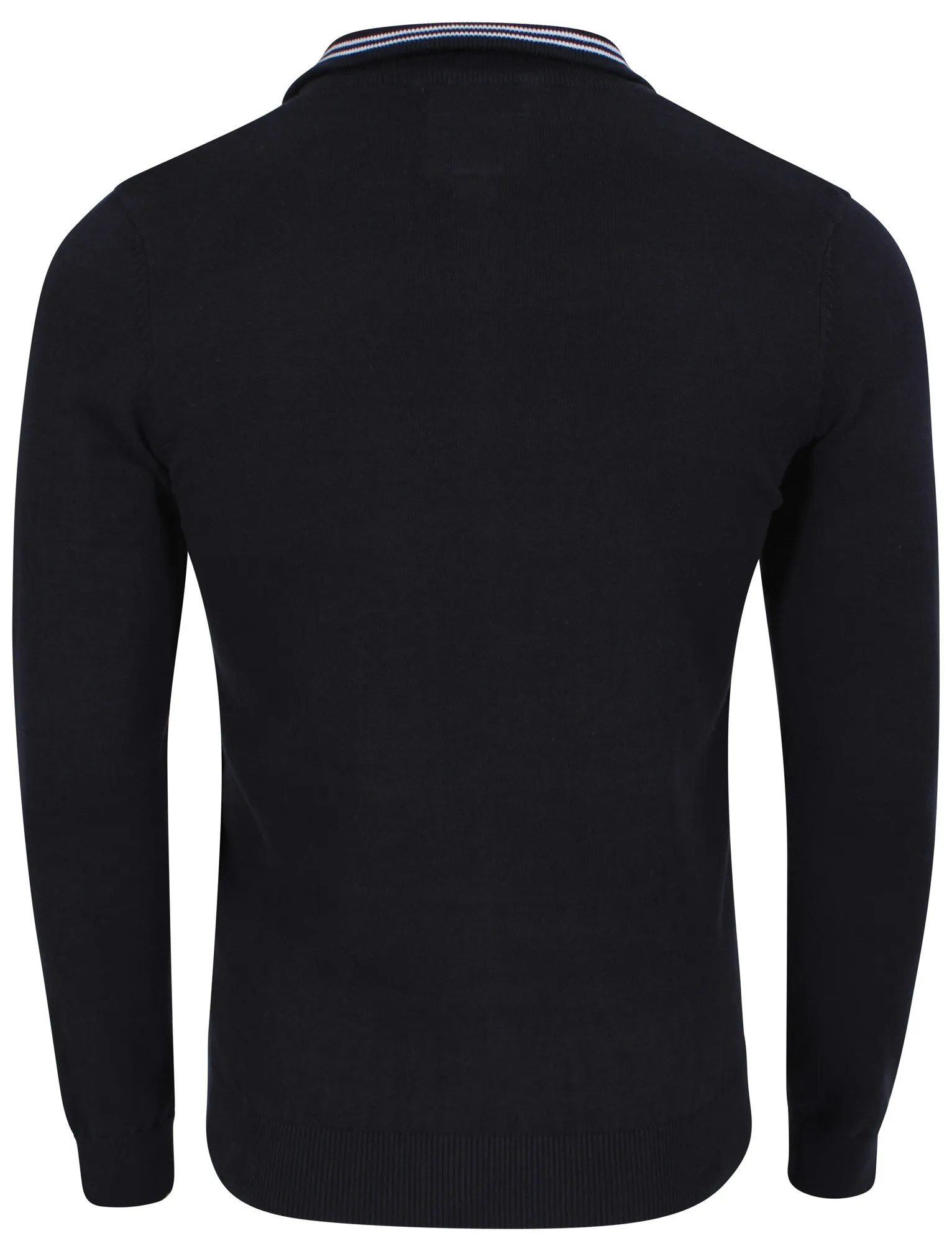 Bryon Zip up Jumper in Navy - Le Shark
