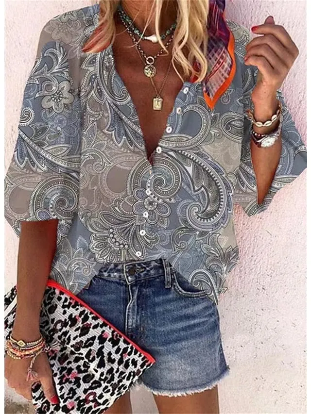 Casual Printed Blouse