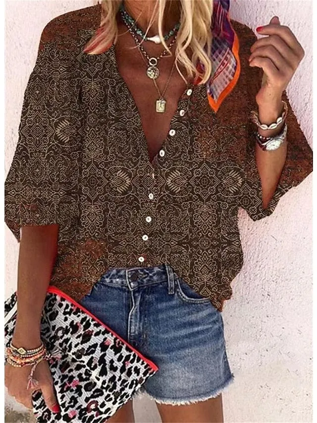 Casual Printed Blouse