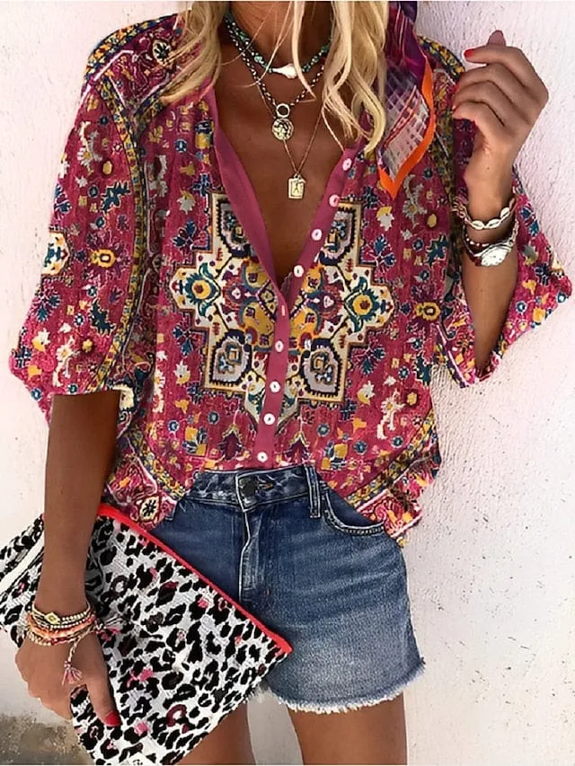 Casual Printed Blouse