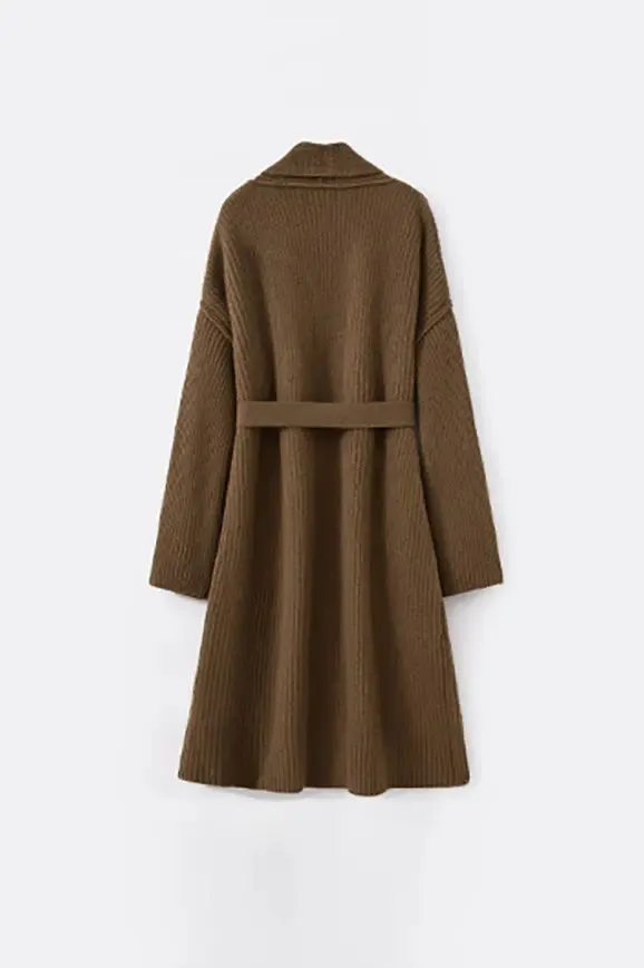 Casual Wool Belted Duster Cardigan