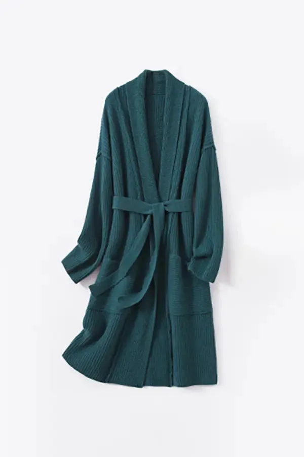 Casual Wool Belted Duster Cardigan
