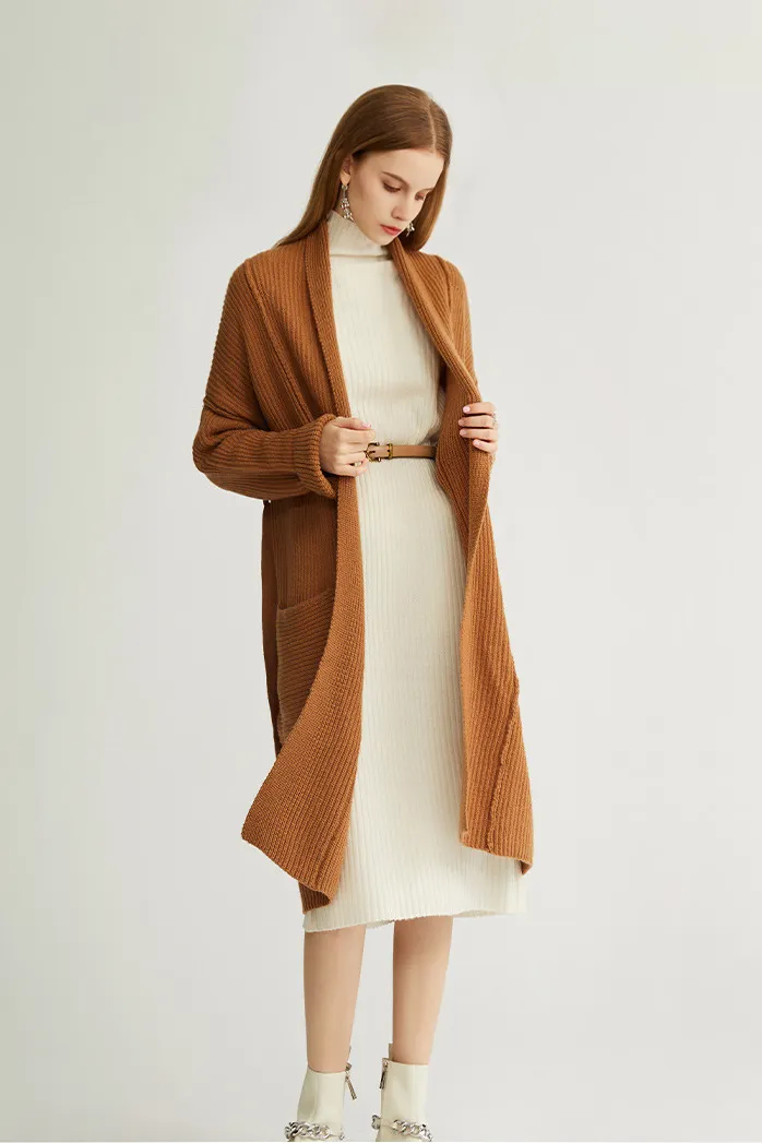 Casual Wool Belted Duster Cardigan