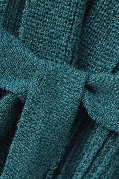 Casual Wool Belted Duster Cardigan