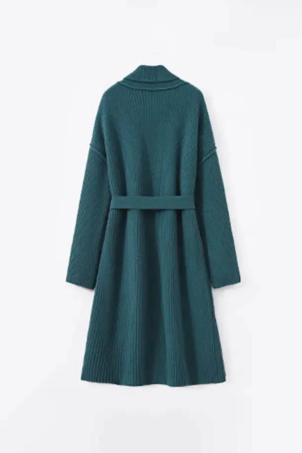 Casual Wool Belted Duster Cardigan
