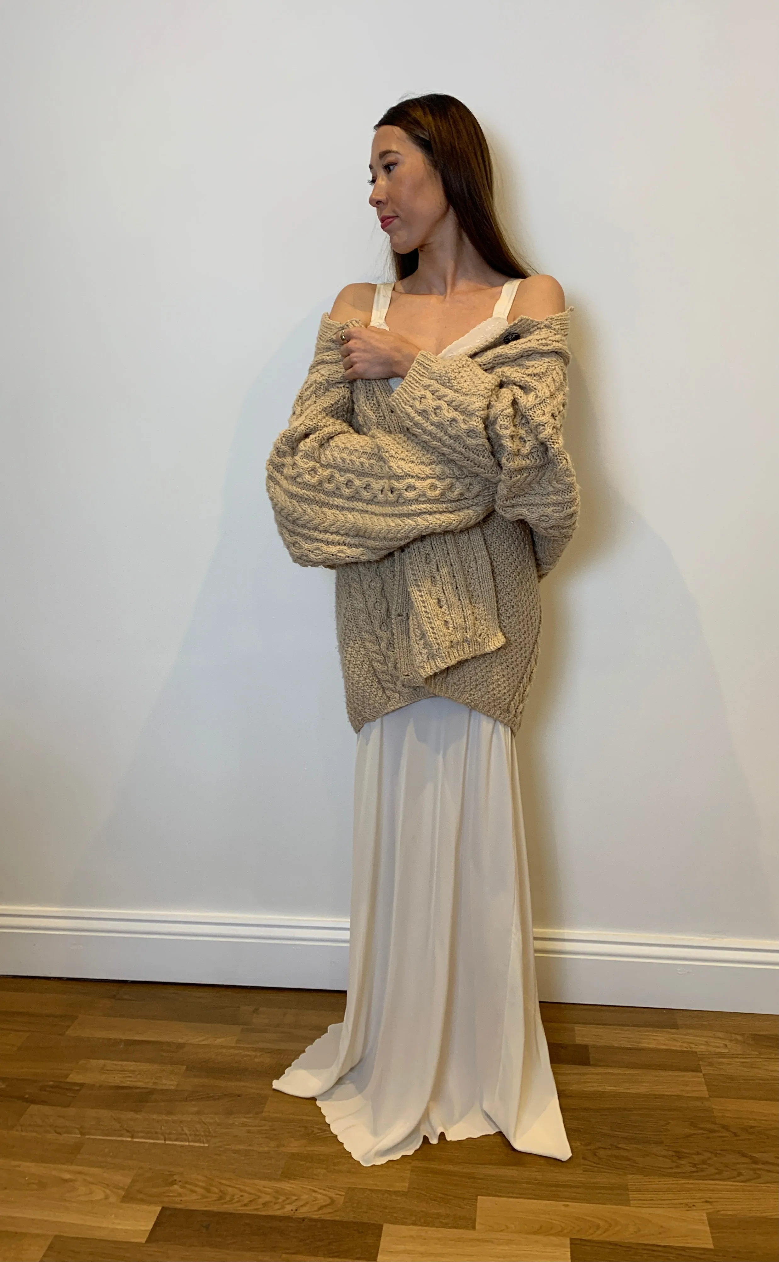 Chunky Vintage hand knitted oversized cardigan