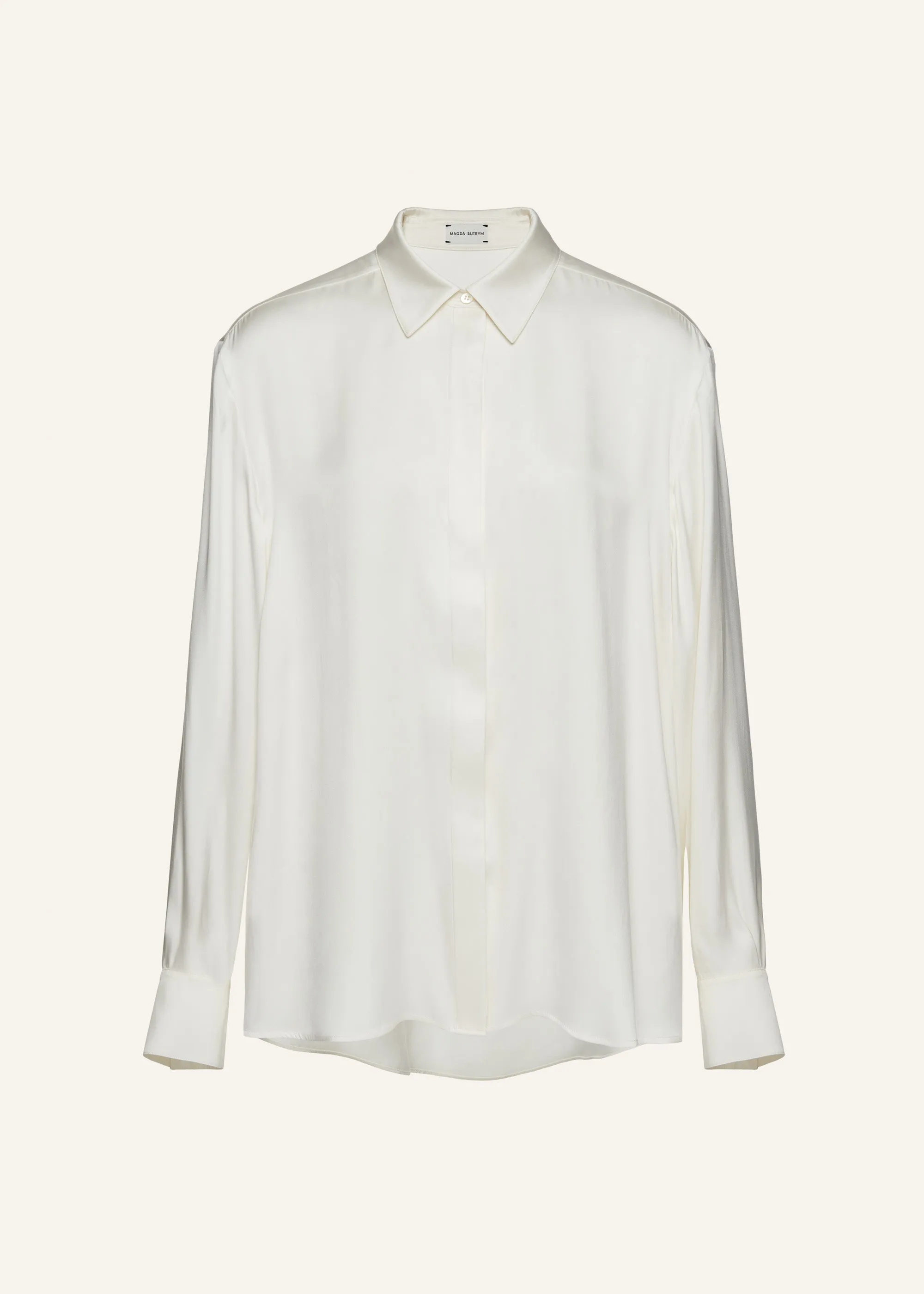 Classic silk shirt in cream