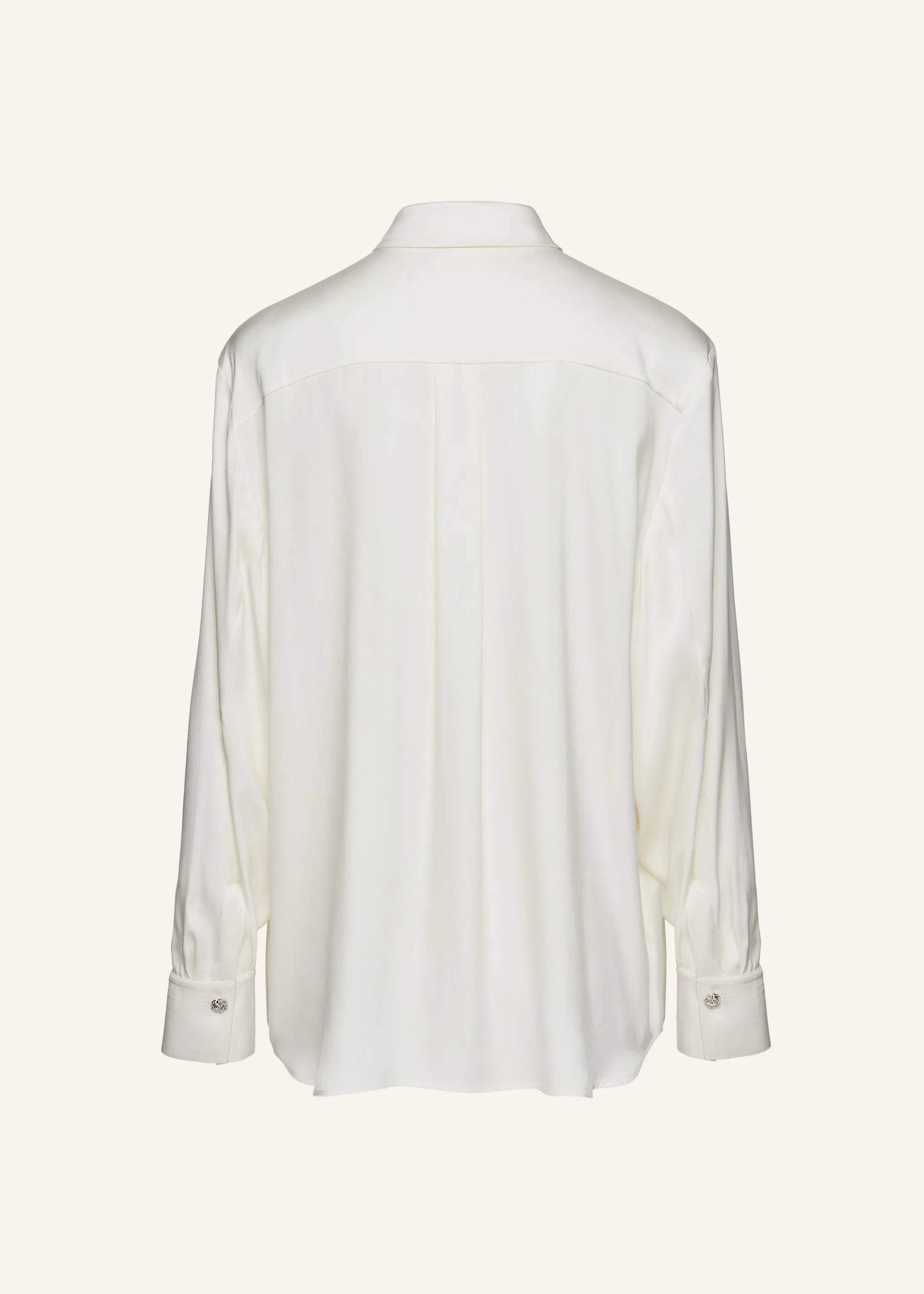 Classic silk shirt in cream