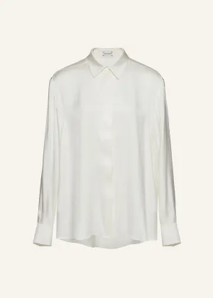 Classic silk shirt in cream