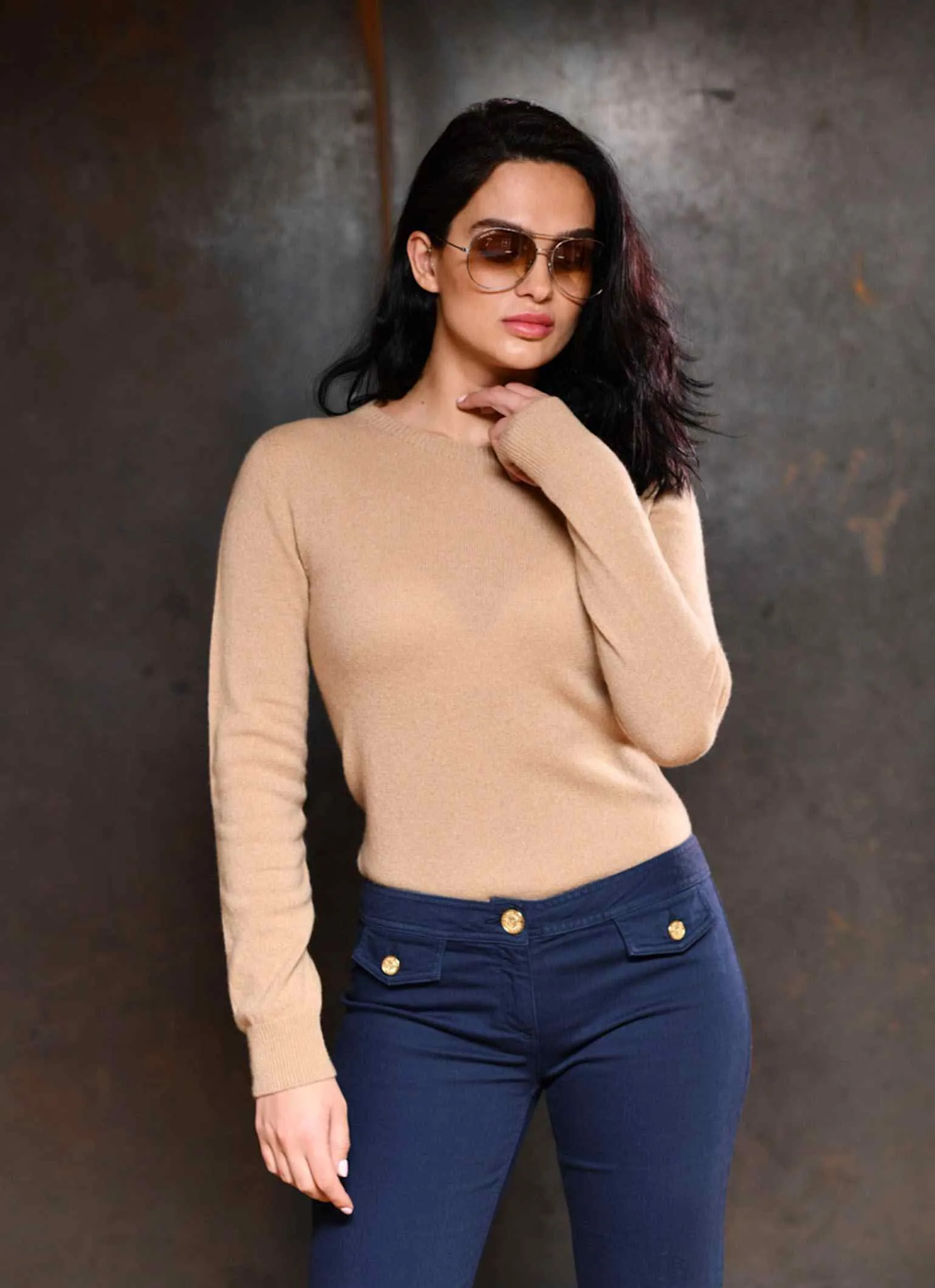 Cortina pure Italian cashmere round neck