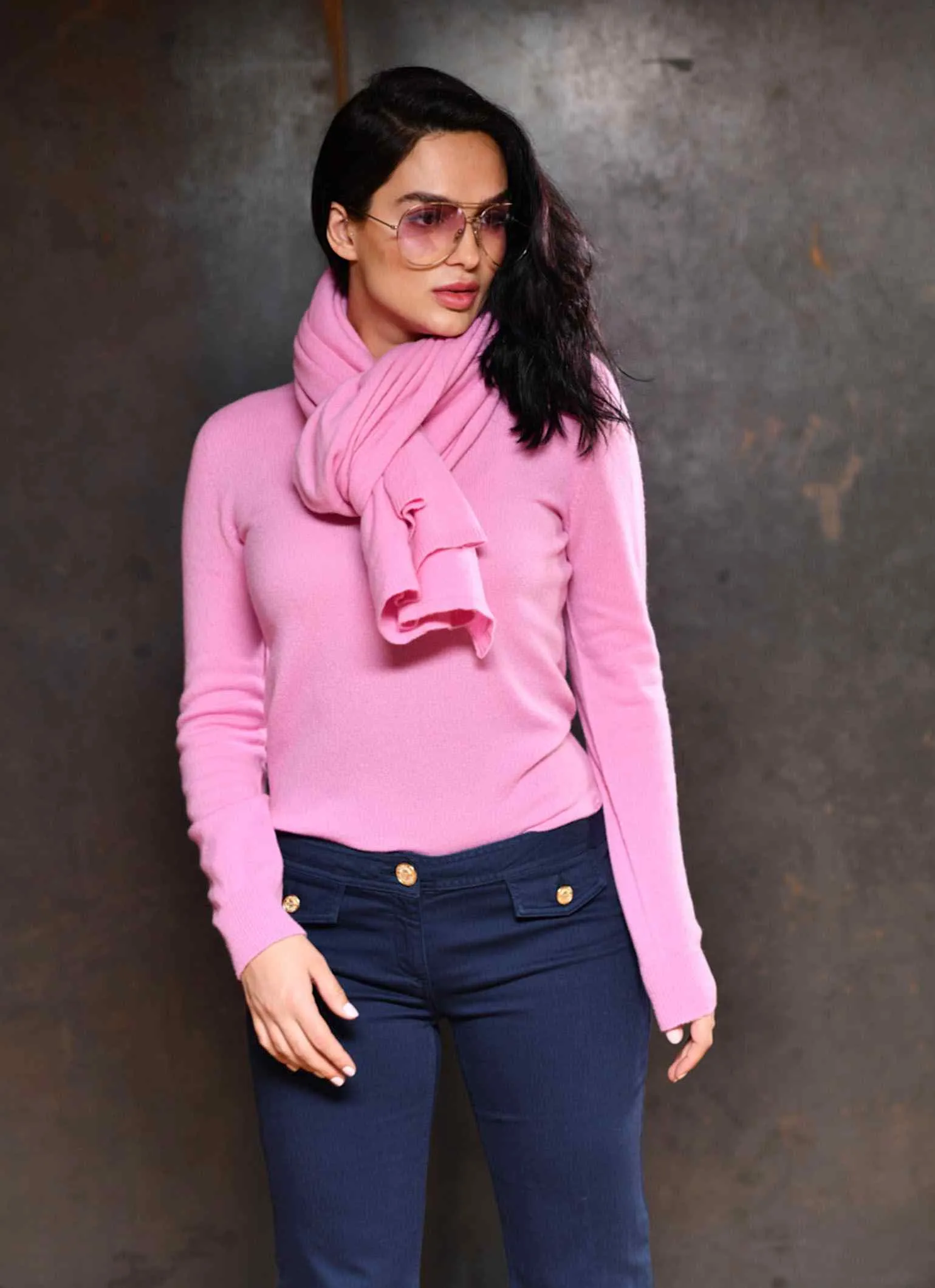 Cortina pure Italian cashmere round neck