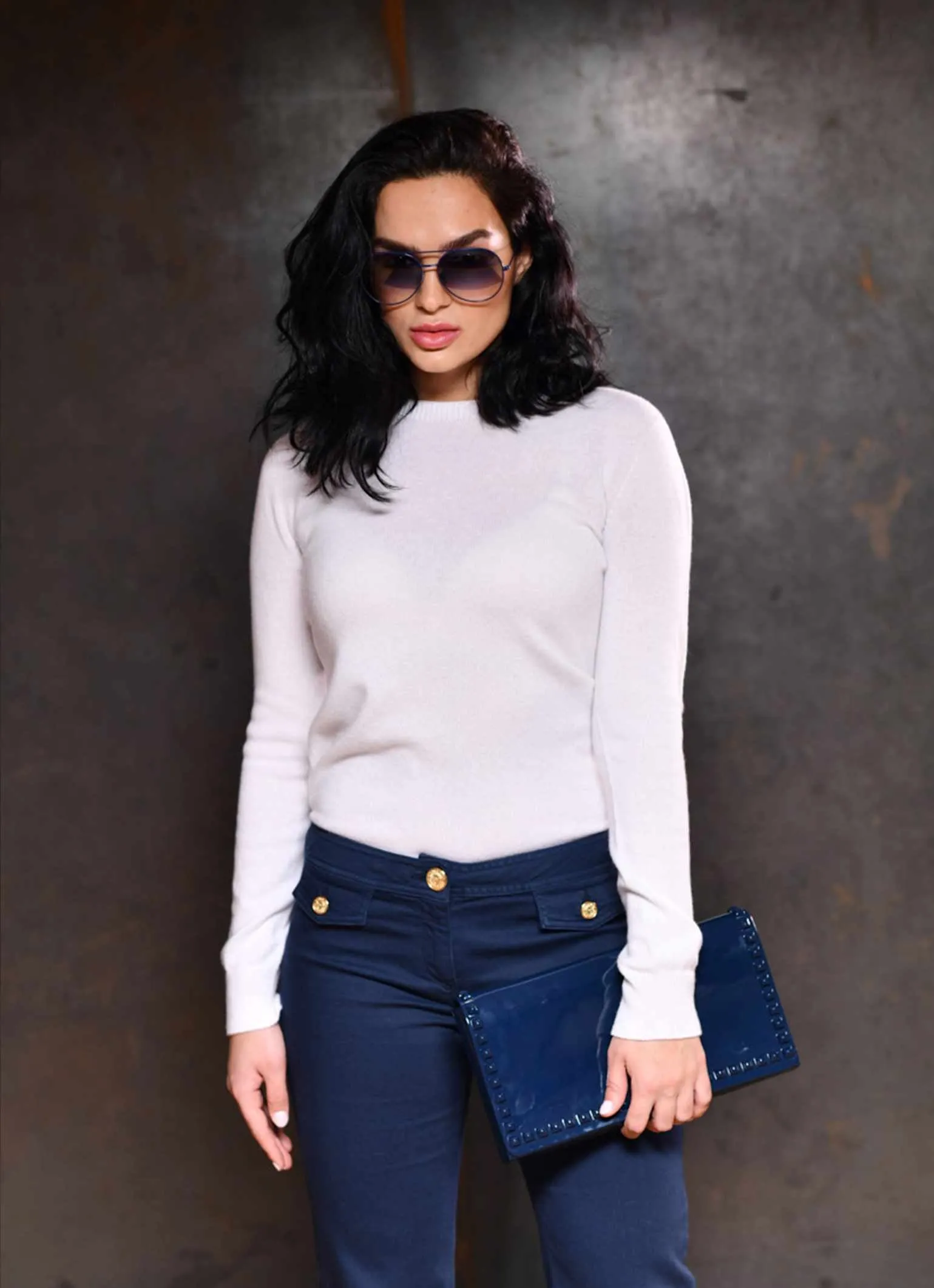 Cortina pure Italian cashmere round neck