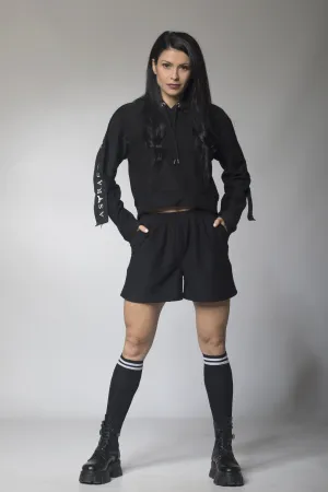Cropped Hoodie and Shorts Set