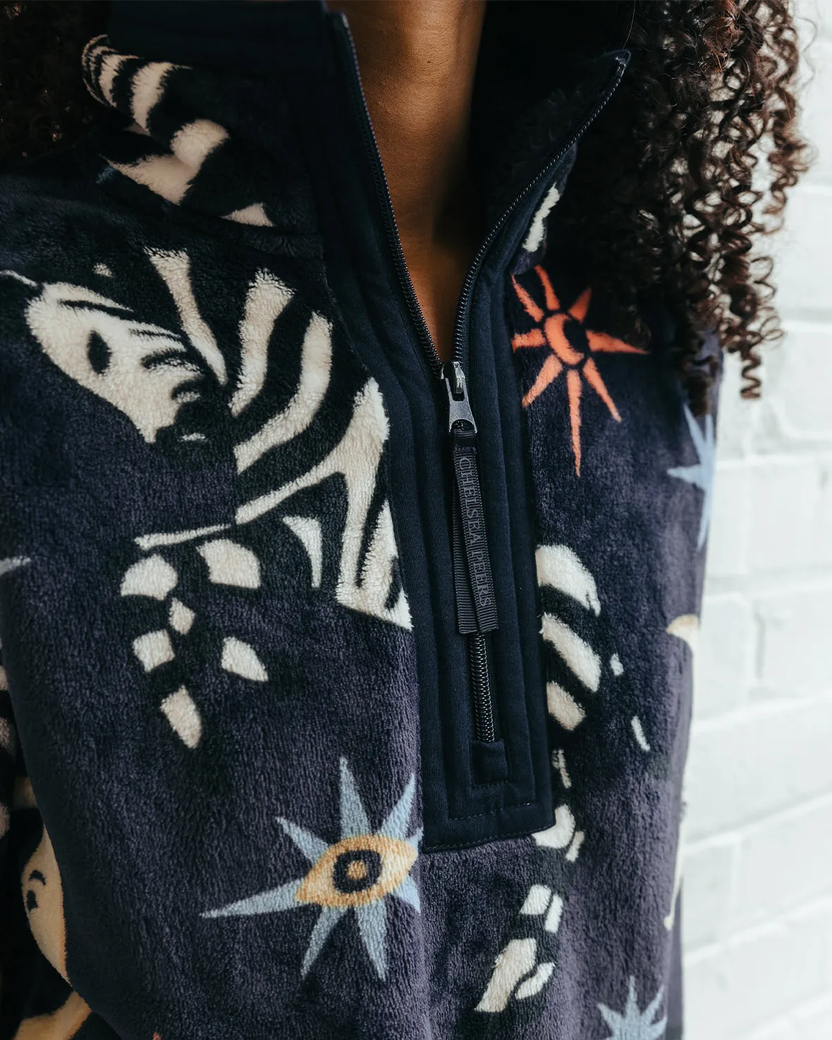 Fleece Celestial Zebra Print Sweatshirt & Jogger Co-ord
