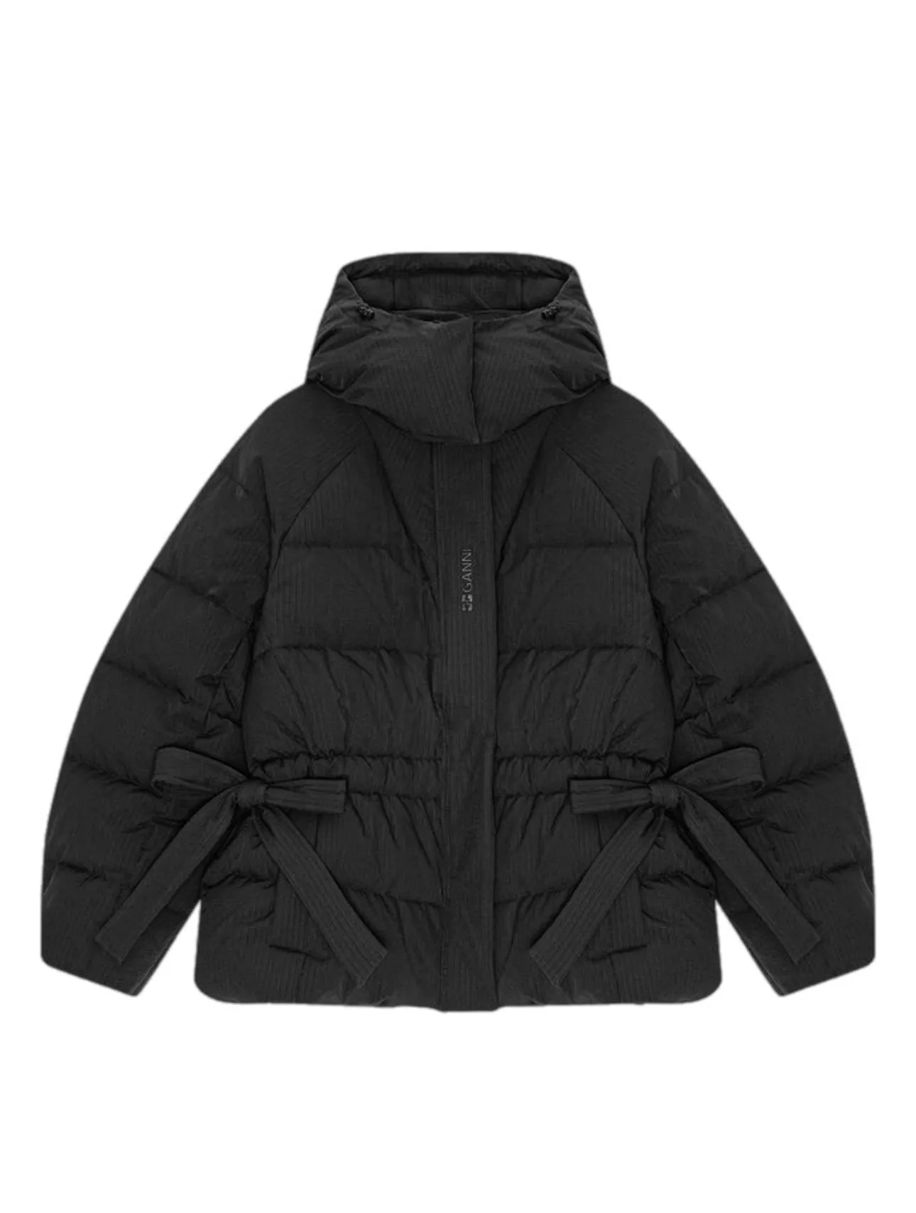 Ganni Tech Seersucker Oversized Puffer Jacket