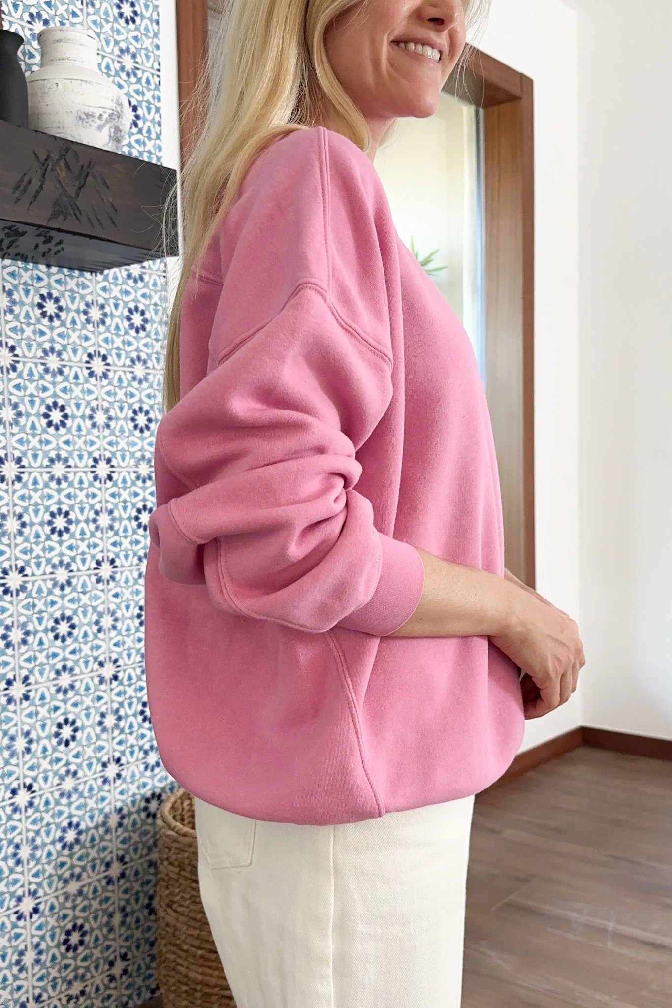 Georgie Crewneck Sweatshirt in Pink