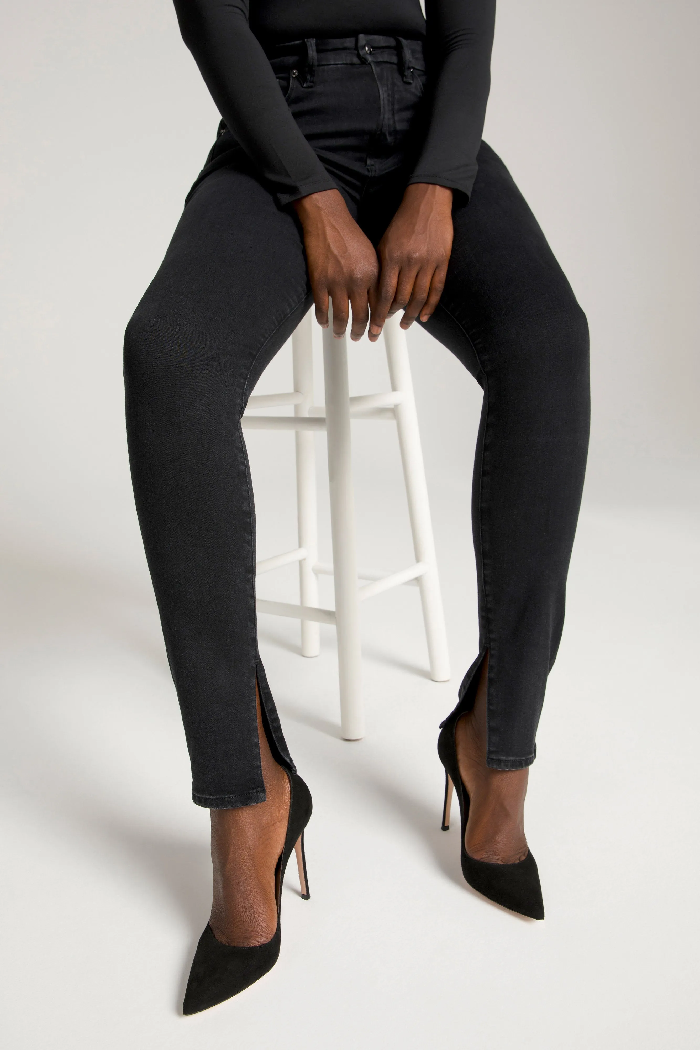 GOOD WAIST LONG INSEAM | BLACK095