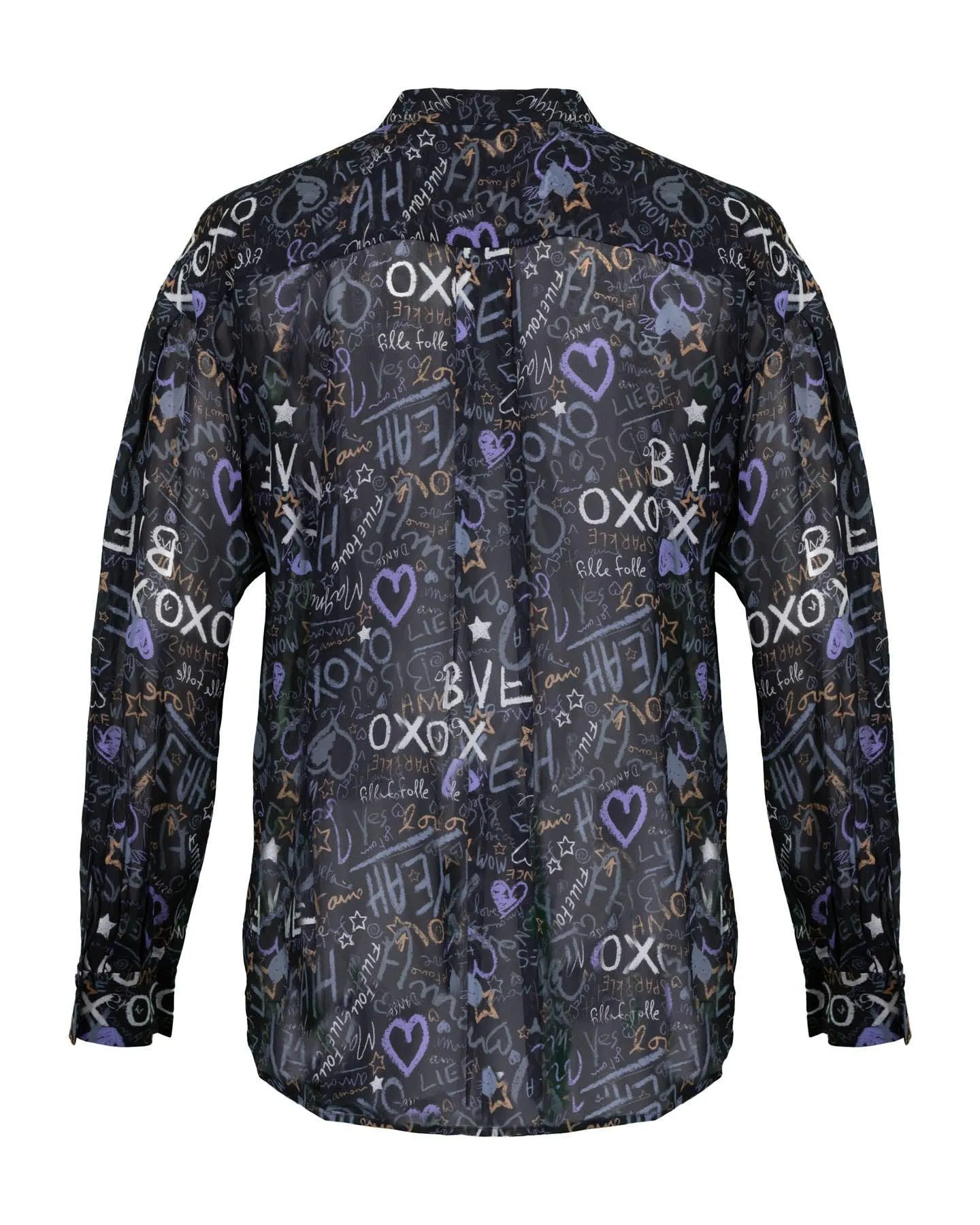 Graphitti Print Blouse