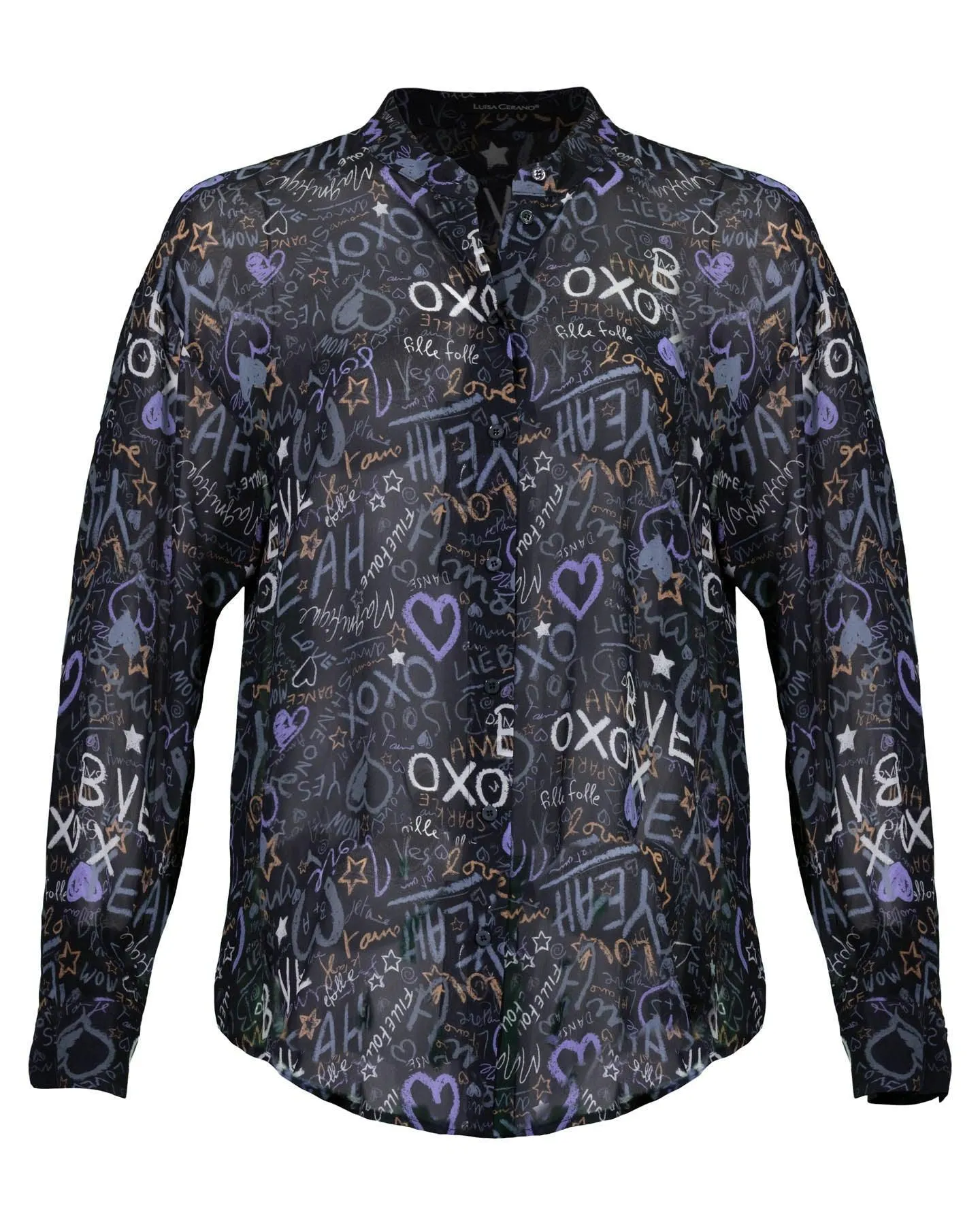Graphitti Print Blouse