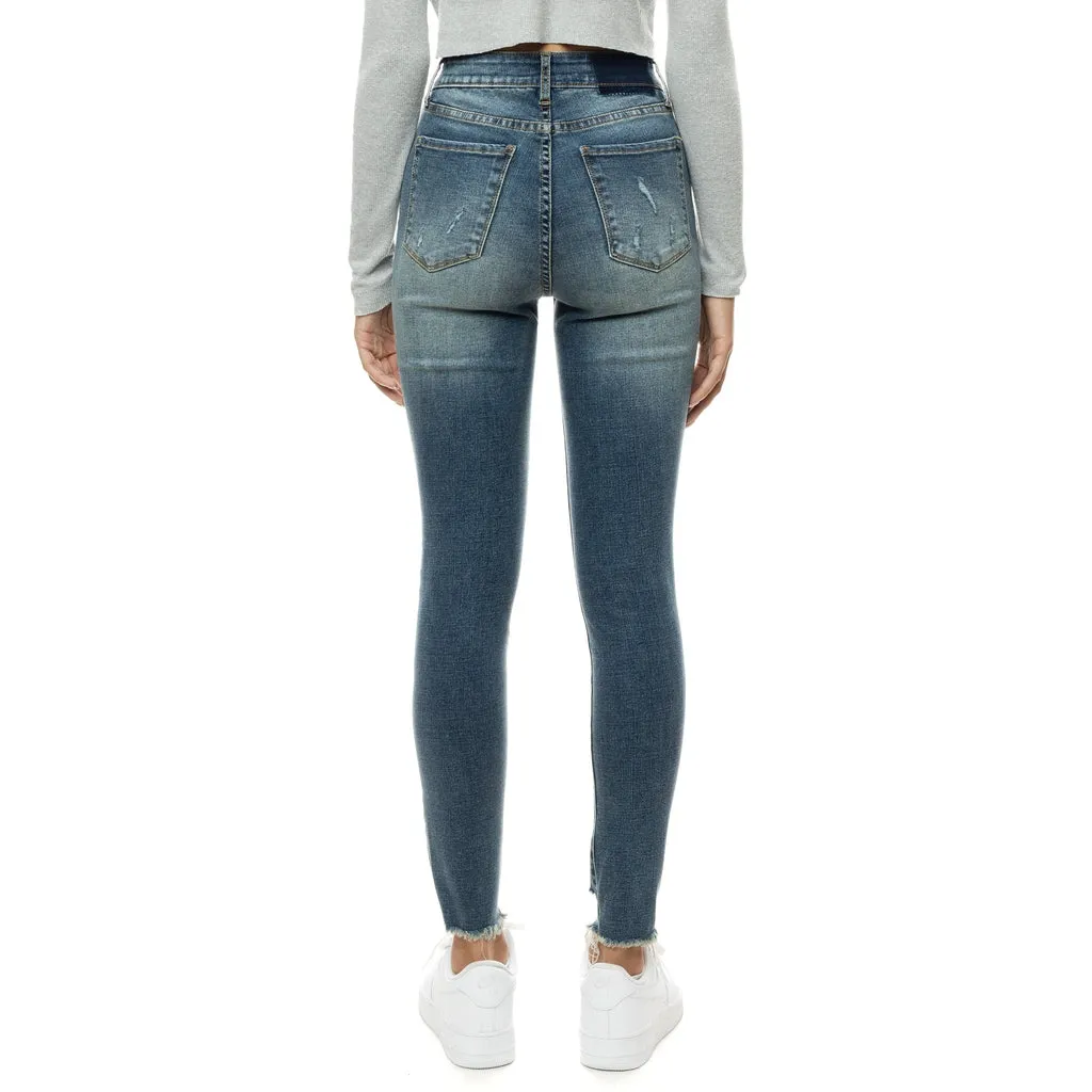 High Rise Super Skinny Ripoff Jeans - Soho Blue