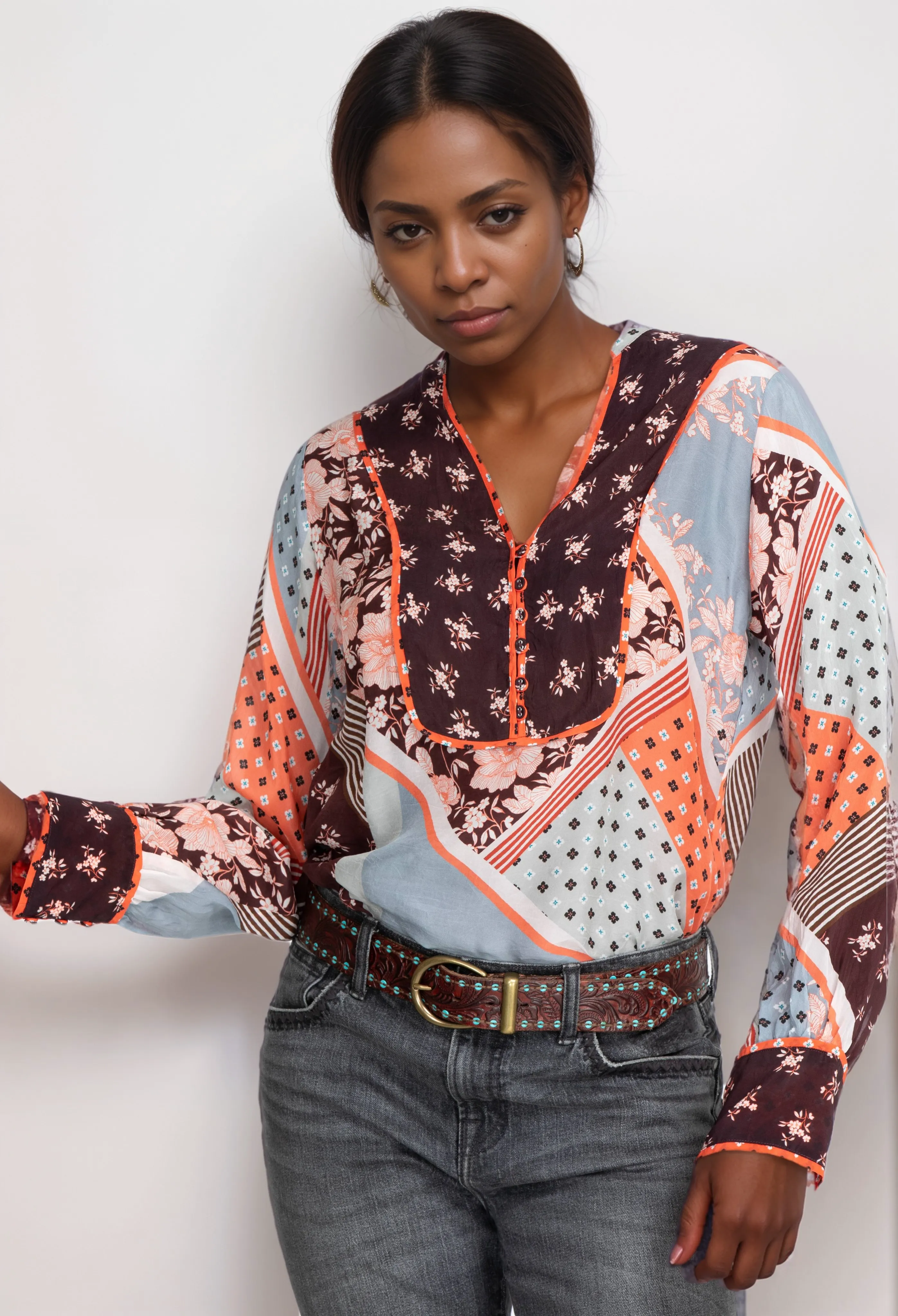 Johnny Was Roslyn Toni Blouse Plus Size C15222B6 Boho Chic