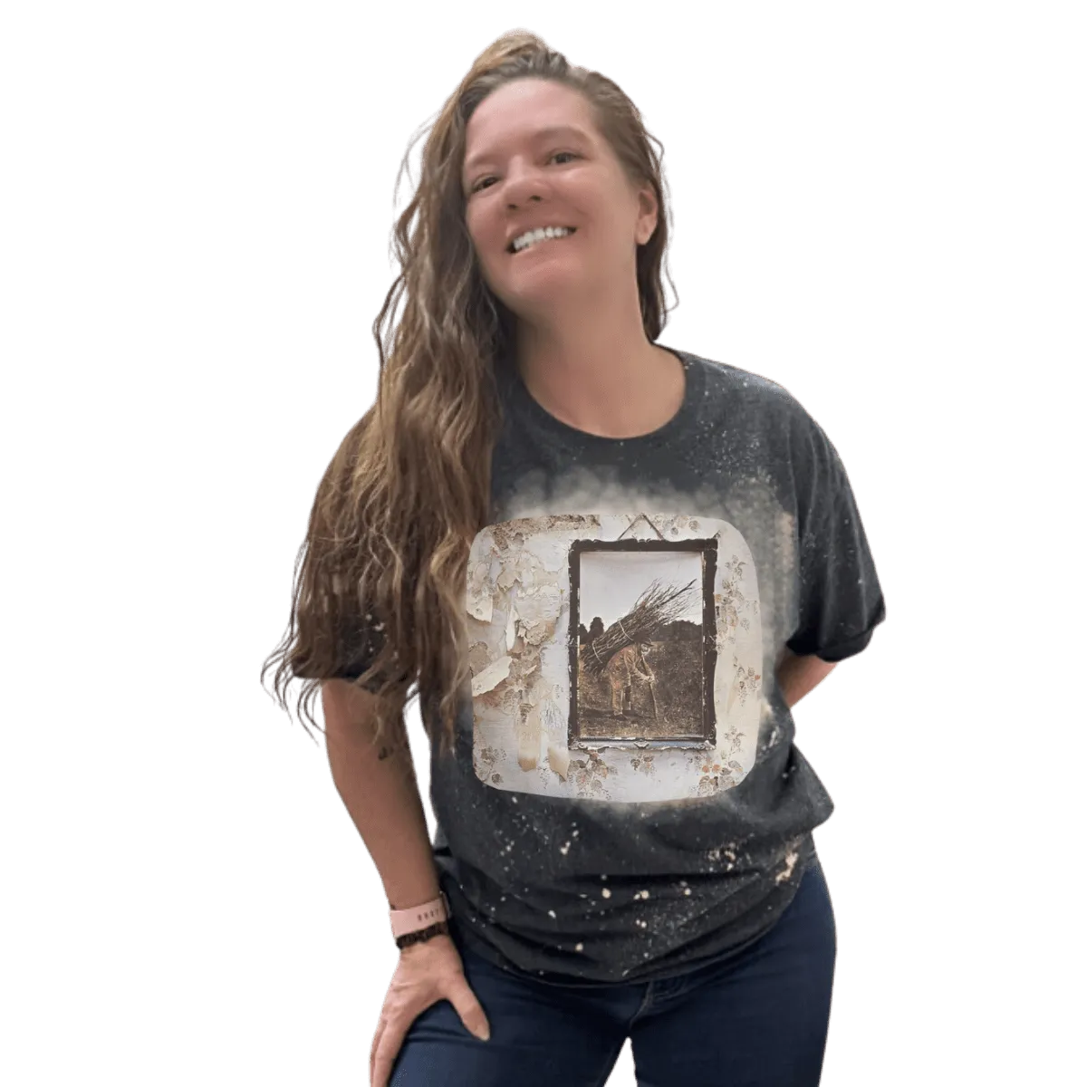 Led Zeppelin 1971 Bleached T-Shirt