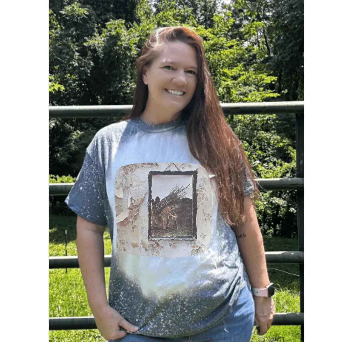 Led Zeppelin 1971 Bleached T-Shirt