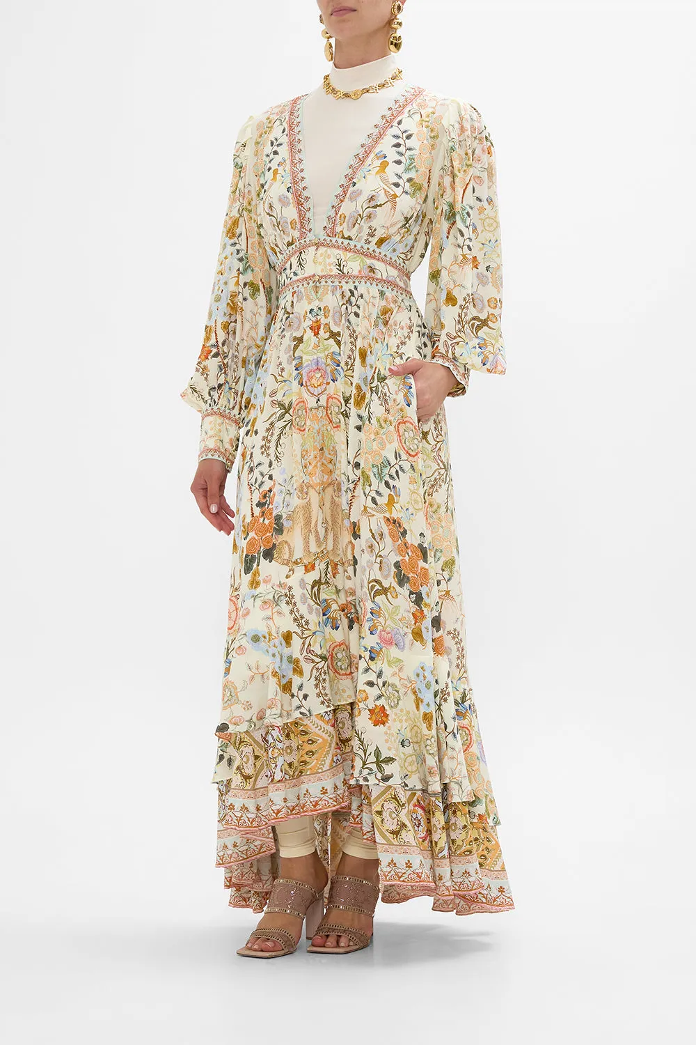LONG BUTTON FRONT DRESS IN HONOUR OF HEIRLOOMS