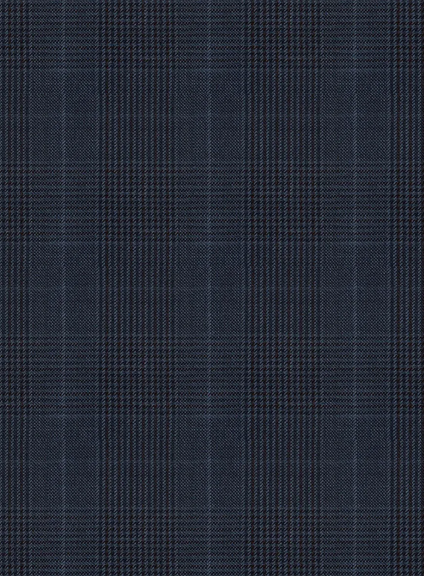 Napolean Canzo Glen Dark Blue Wool Jacket
