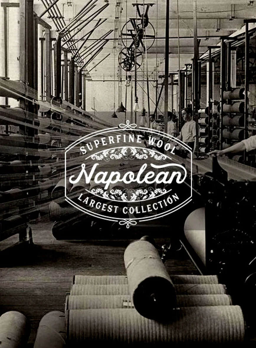 Napolean Canzo Glen Dark Blue Wool Jacket