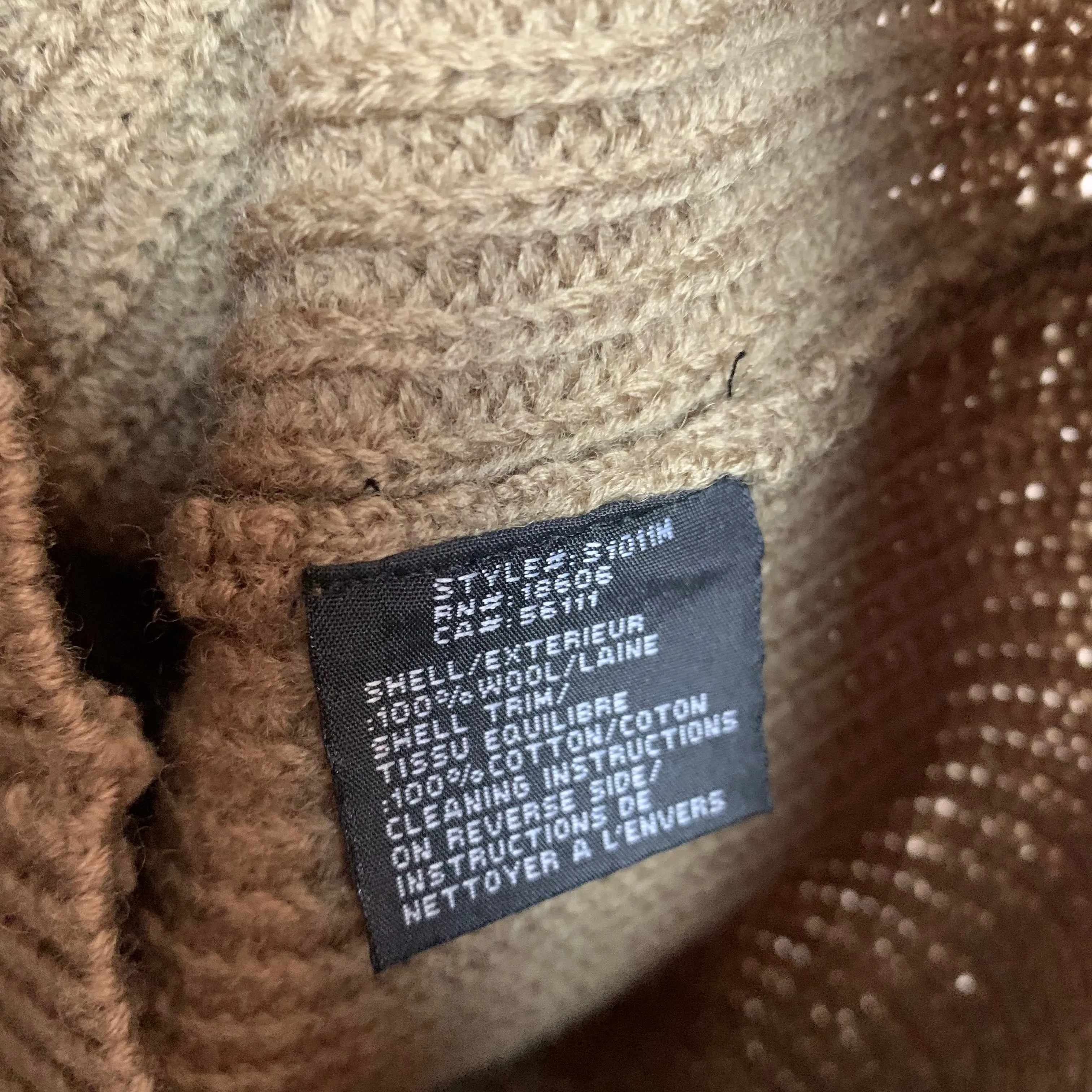 National Geographic Chunky Knit Henley Pullover Wool Sweater XL