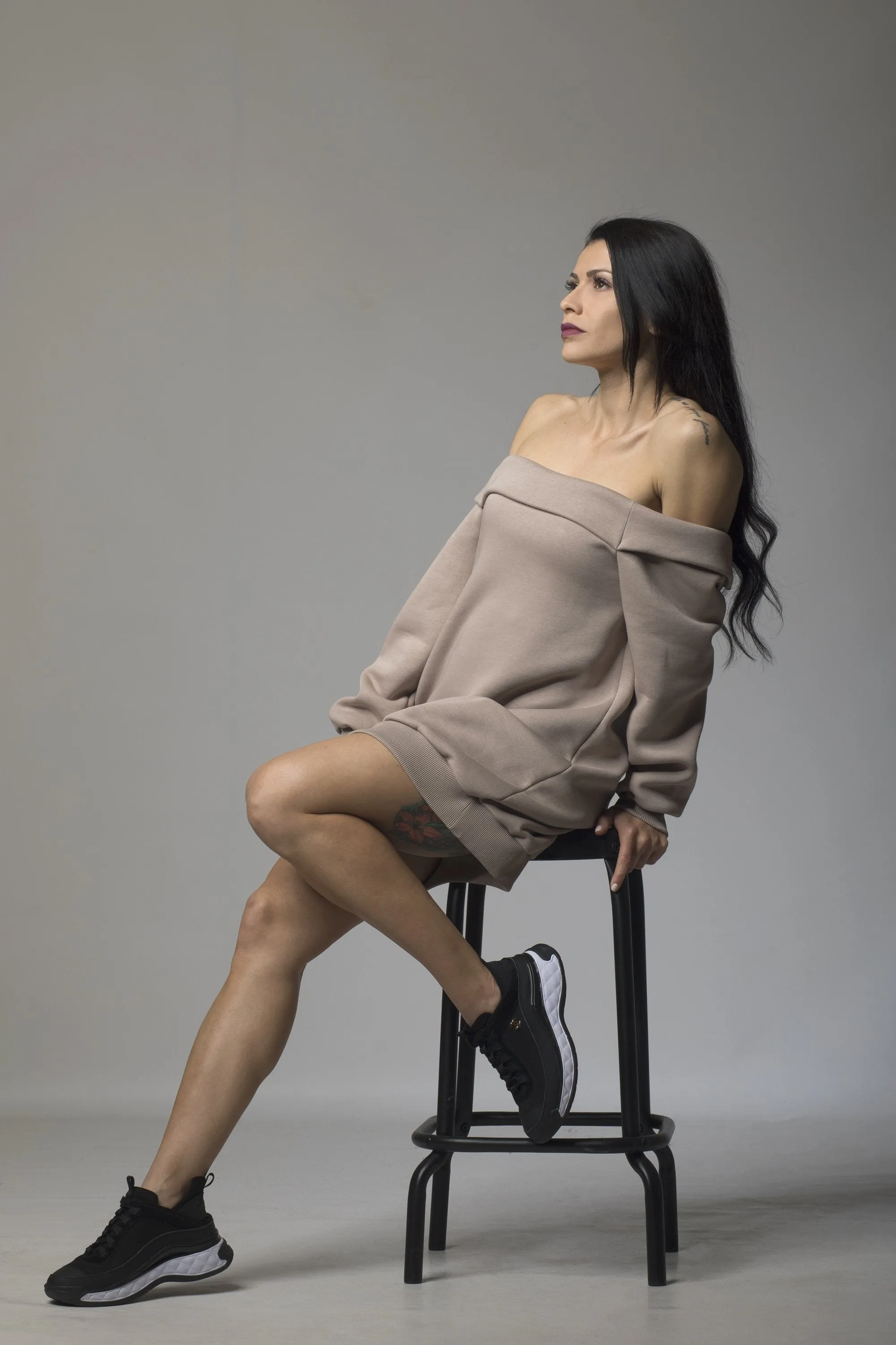 Open Back Hoodie Dress