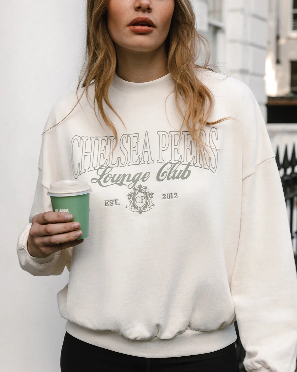 Organic Cotton Printed Logo Sweatshirt - Cream