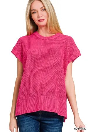OVERSIZED CREW NECK SWEATER VEST