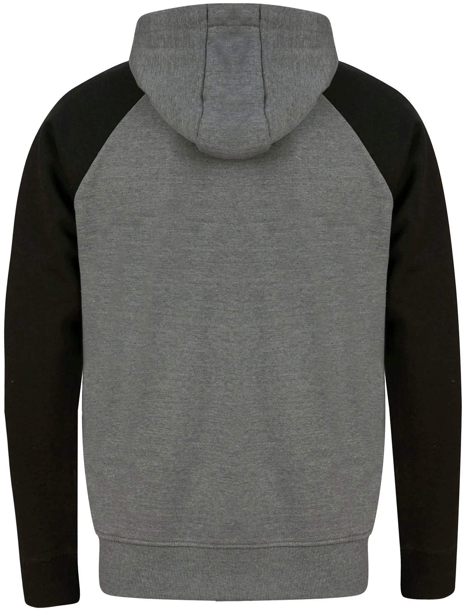 Replex 2pc Hoody & Jogger Brushback Fleece Tracksuit Co-ord Set in Mid Grey Marl / Jet Black - Kensington Eastside