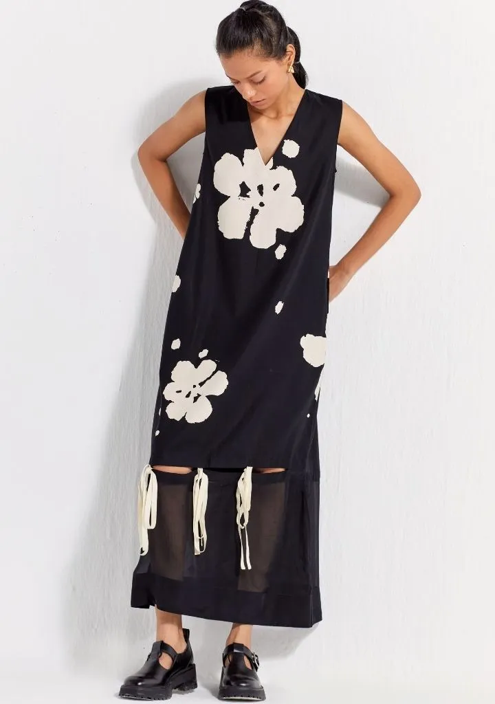 Self Tie Floral Dress
