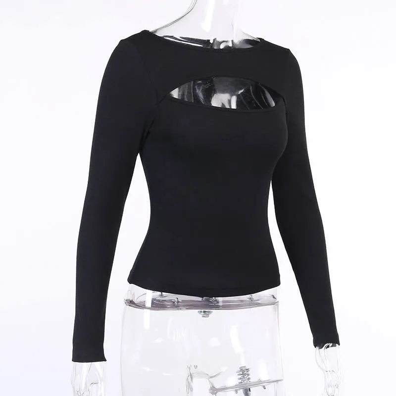 Slim Fit Long Sleeve Round Neck Shirt