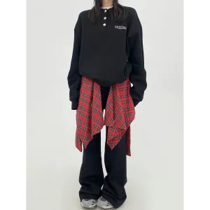 Tie Accent Casual Wide-Leg Pants