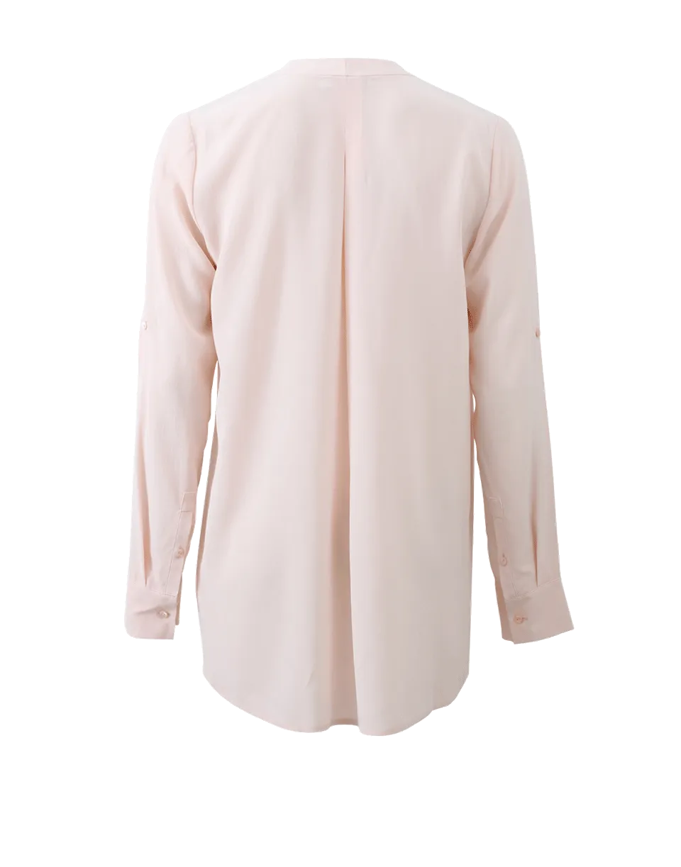 V-Neck Button Blouse