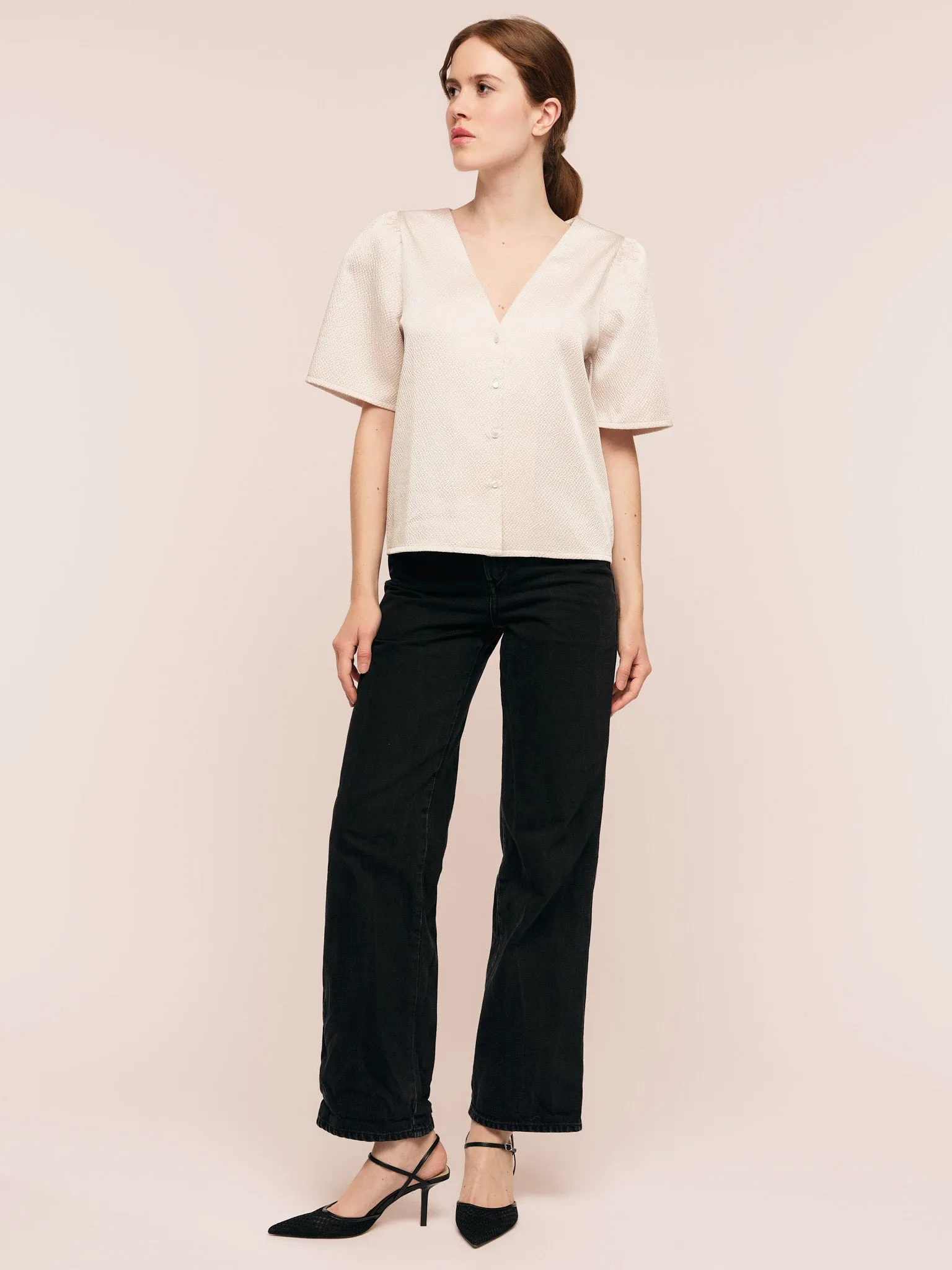 Vesta Blouse - White Sand