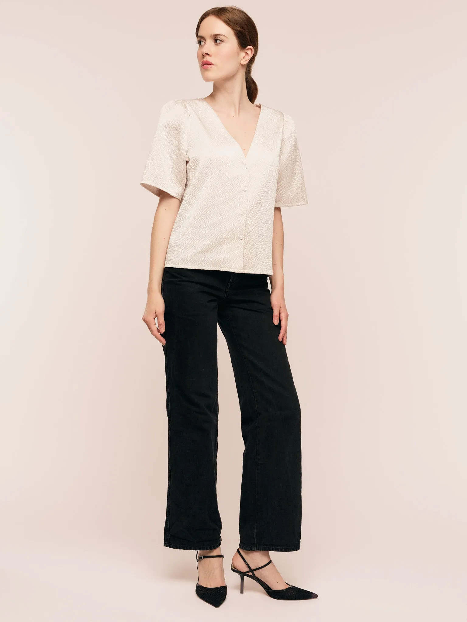 Vesta Blouse - White Sand