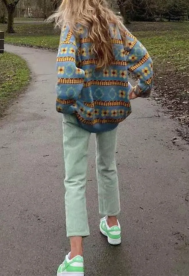 Vintage Floral Jumper Sweater