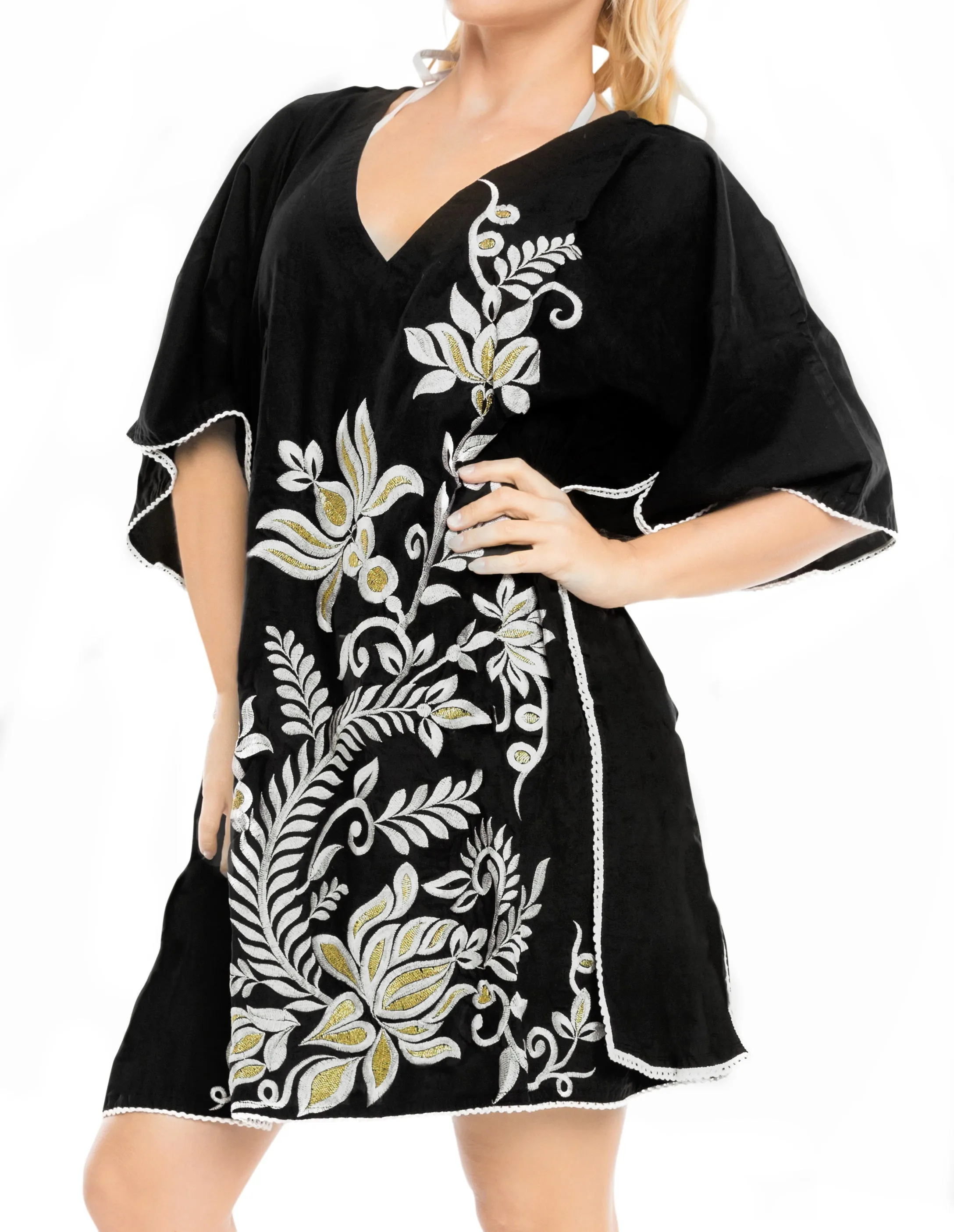 Women's Dress Sundress Beachwear Lounger  Evening Casual TOP Cover ups  Black