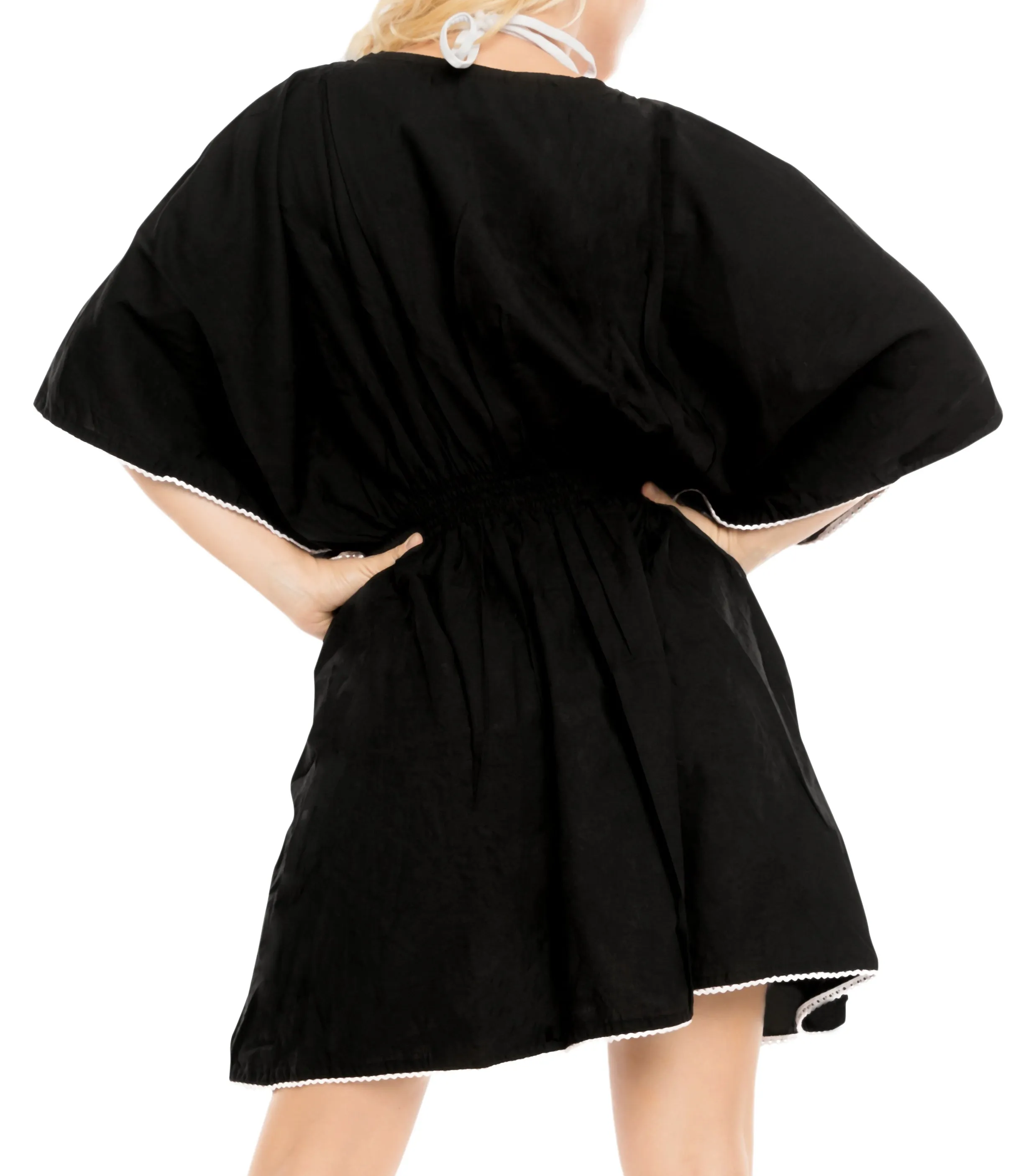 Women's Dress Sundress Beachwear Lounger  Evening Casual TOP Cover ups  Black